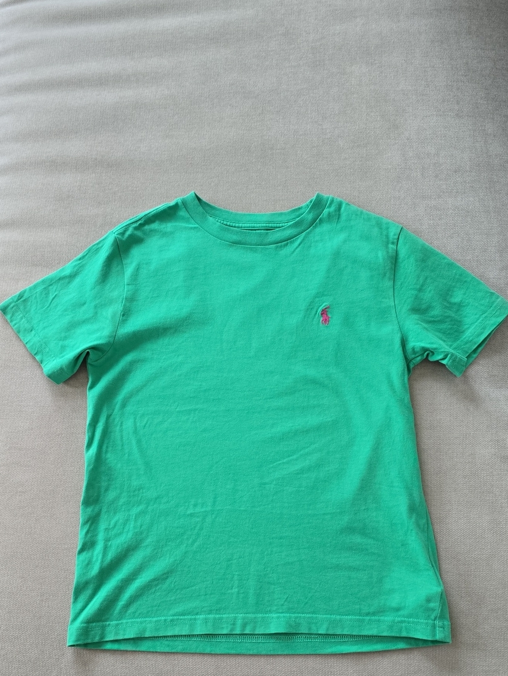 Polo by Ralph Lauren Bright Green Short Sleeve Tee with Pink Pony
